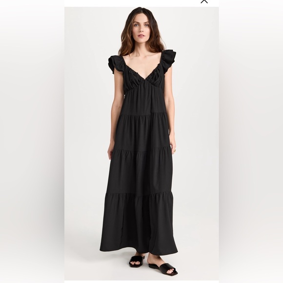 ENGLISH FACTORY Ruffle Sleeve Maxi Dress - Picture 1 of 12